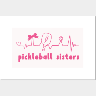 Pickleball Sisters Pink Posters and Art